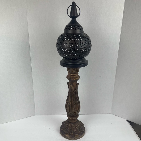 Bohemian vibe 2-pc set of candle holder & lantern - Picture 4 of 12